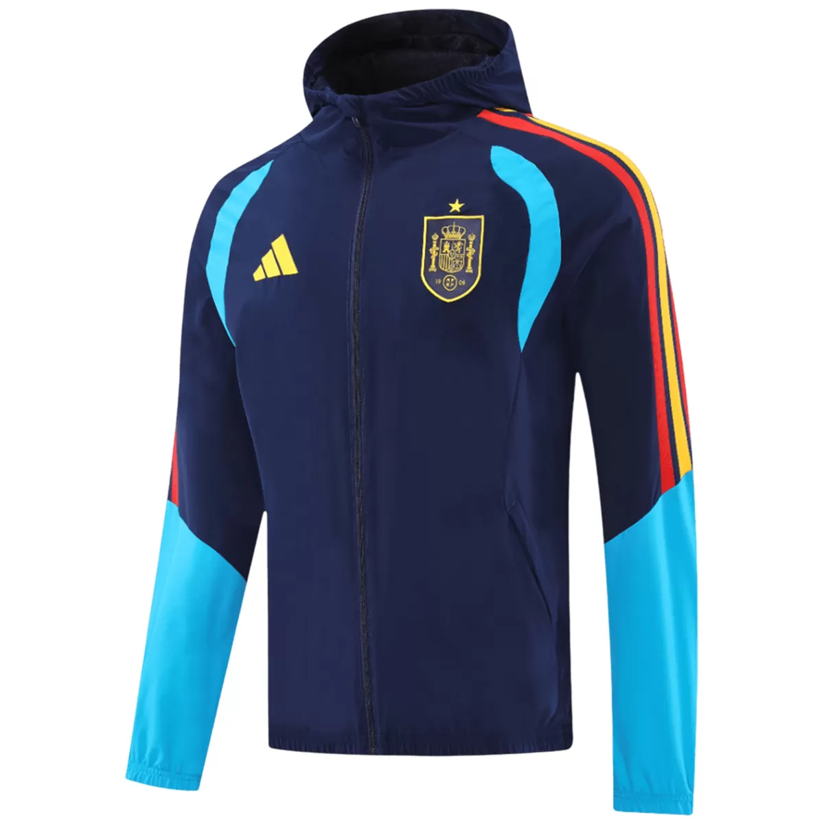 2026 Spain Windbreaker Hoodie Jacket Navy - view 5