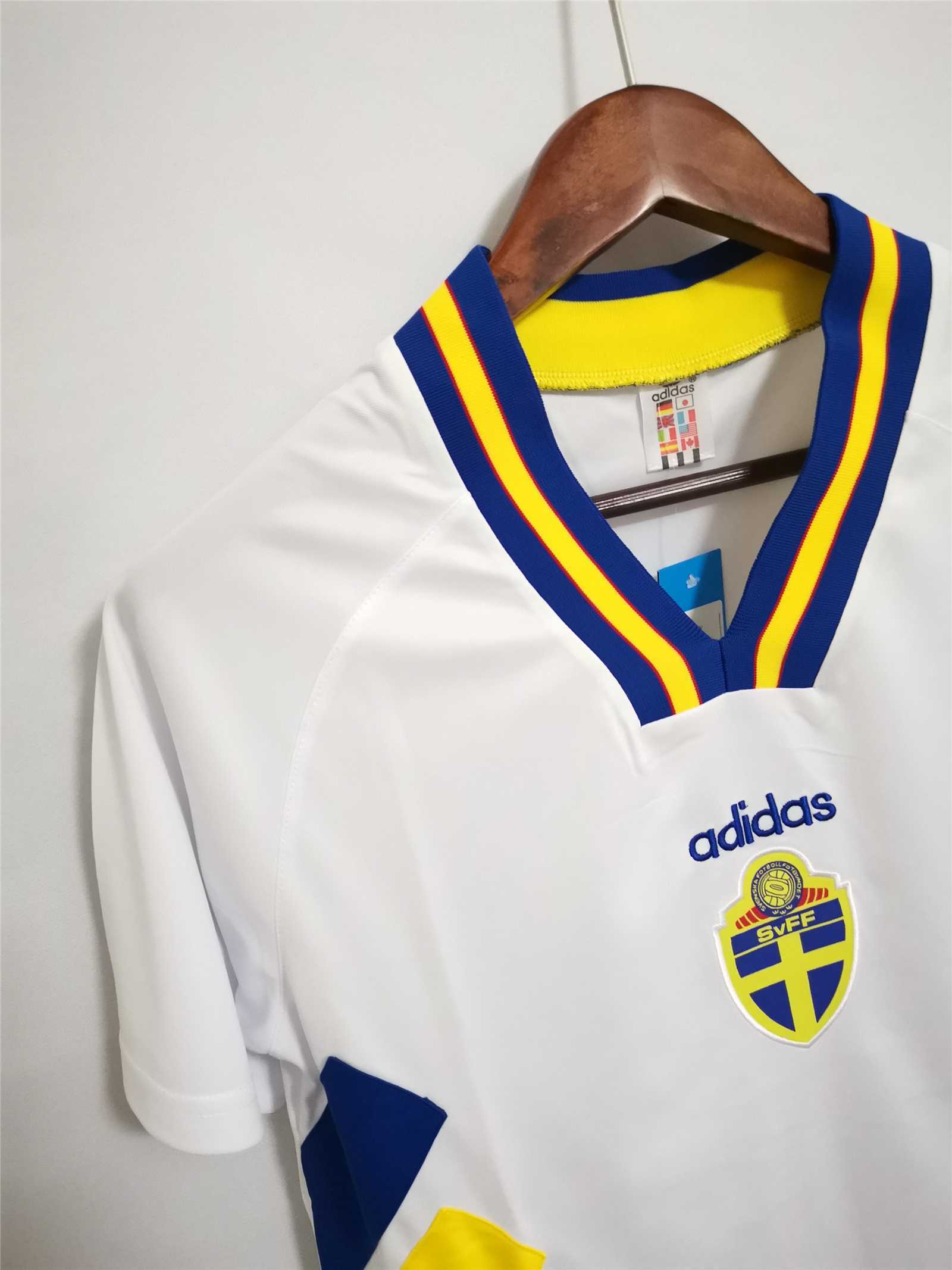 1994 Sweden World Cup Away Soccer Retro Jersey - view 5