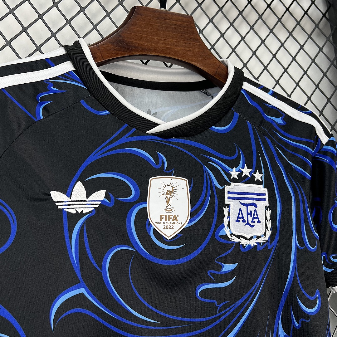 2026 Argentina Away World Cup Soccer Kids Kit Jersey+Shorts - view 4