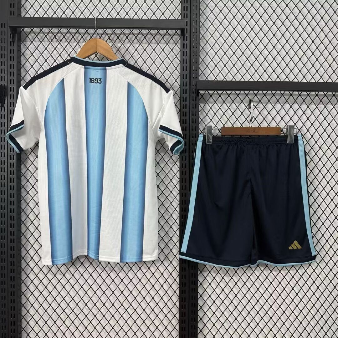 2026 Argentina Home World Cup Soccer Kdsi Kit Jersey+Shorts - view 3
