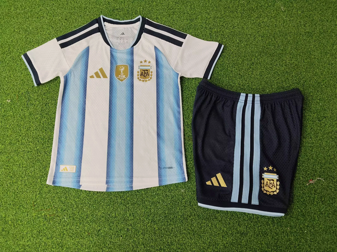 2026 Argentina Home World Cup Soccer Kdsi Kit Jersey+Shorts - view 4