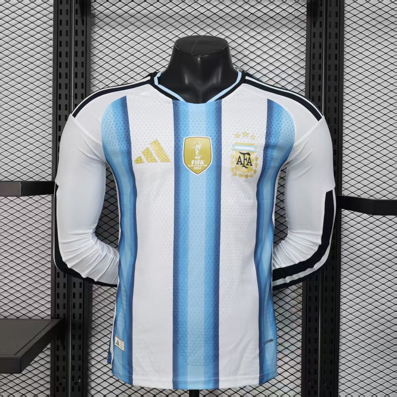 2026 Argentina Home World Cup Player Version Soccer Jersey Long Sleeve