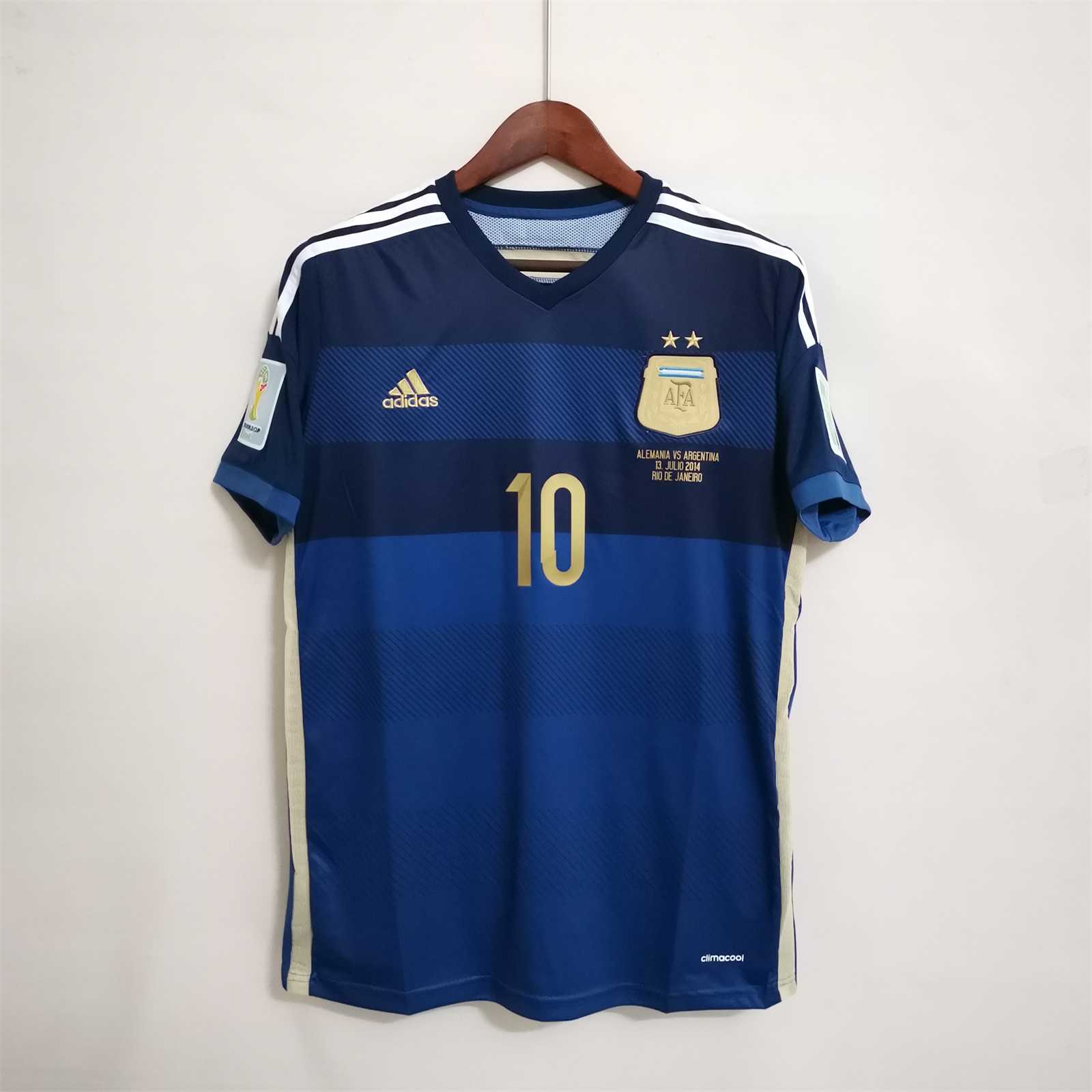 2014 Argentina World Cup Soccer Away Retro Jersey