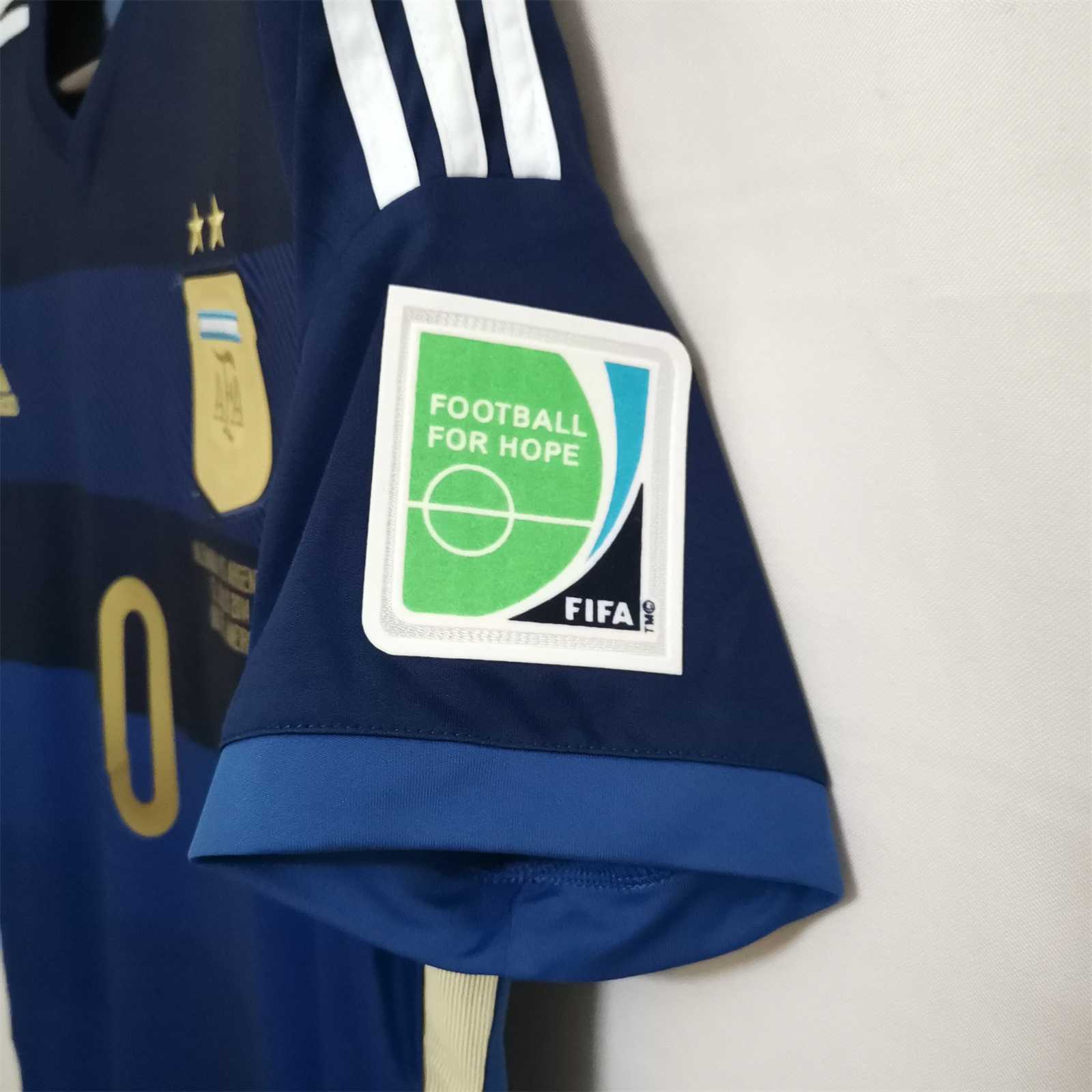 2014 Argentina World Cup Soccer Away Retro Jersey - view 4