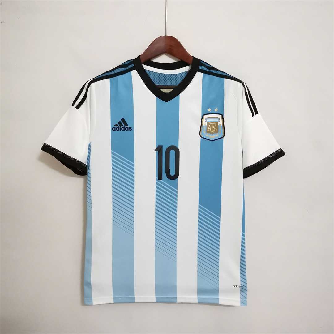 2014 Argentina World Cup Soccer Home Retro Jersey