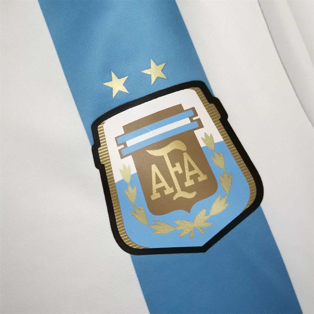 2014 Argentina World Cup Soccer Home Retro Jersey - view 3