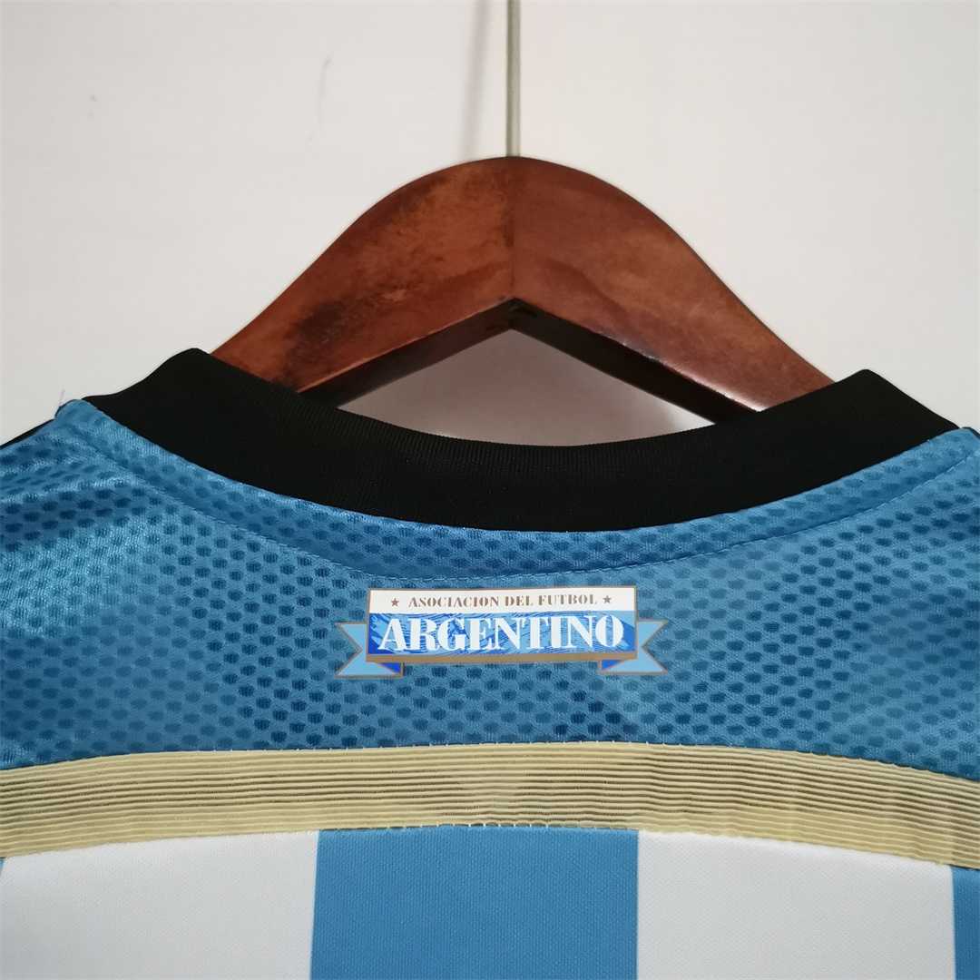 2014 Argentina World Cup Soccer Home Retro Jersey - view 4