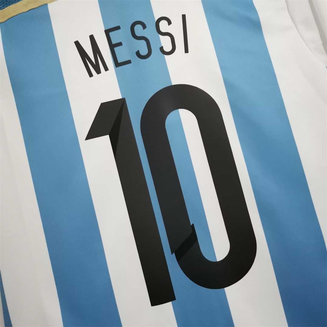 2014 Argentina World Cup Soccer Home Retro Jersey - view 5