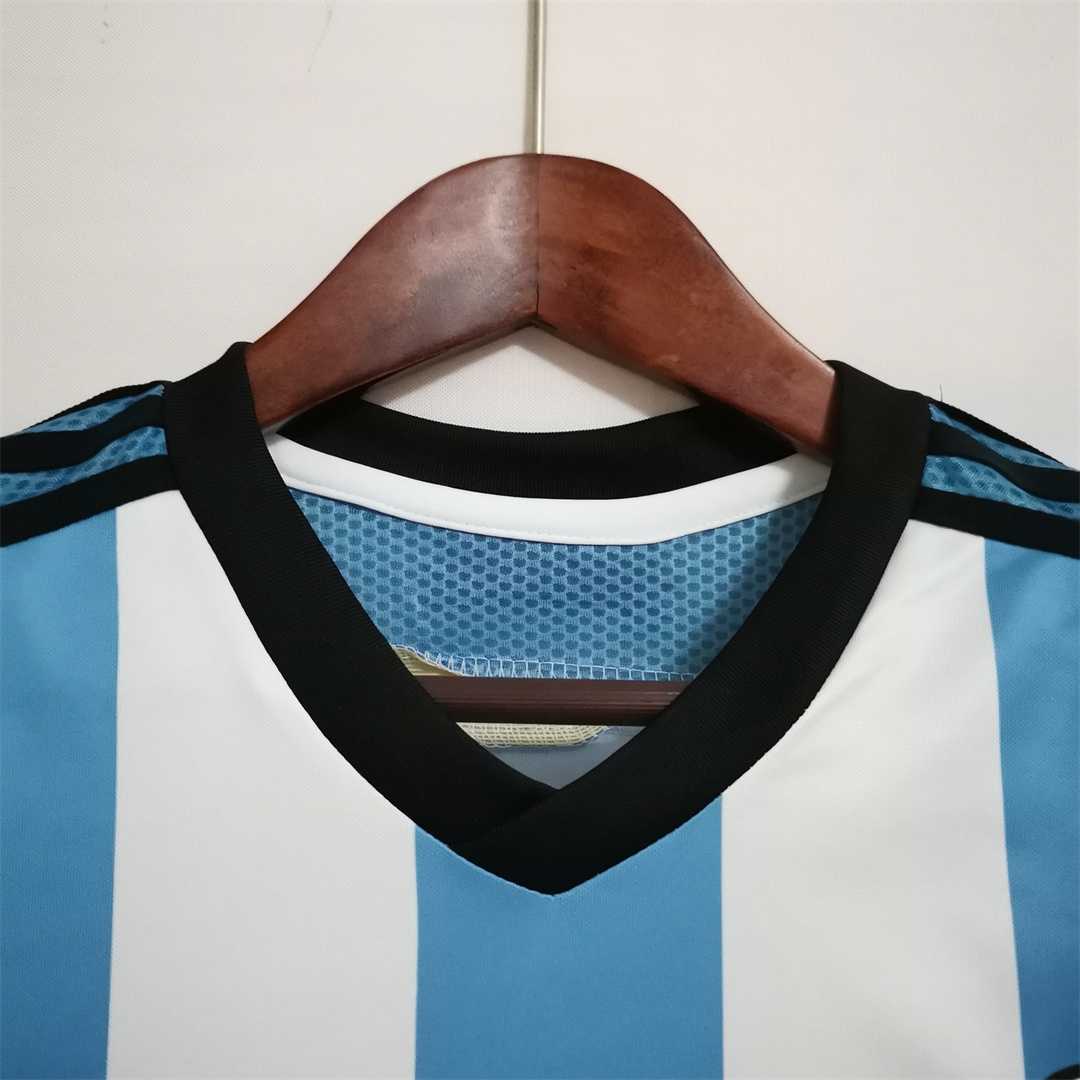 2014 Argentina World Cup Soccer Home Retro Jersey - view 7