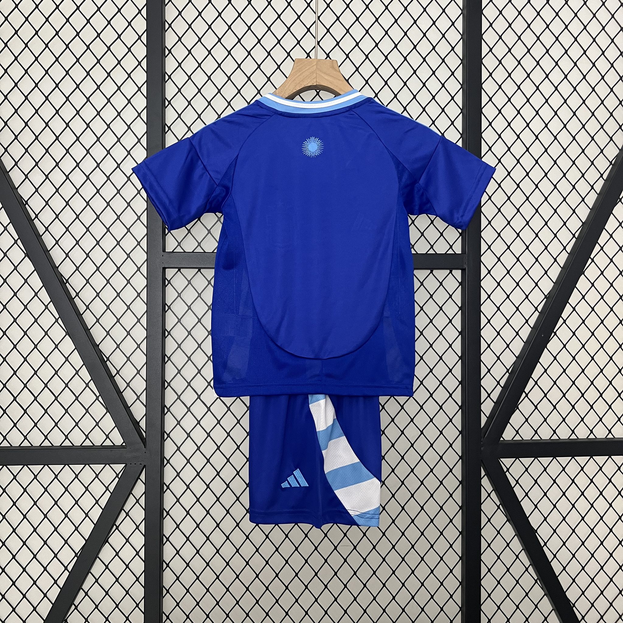 2024 Argentina Copa America Away Soccer Kids Kit Jersey+Shorts - view 3