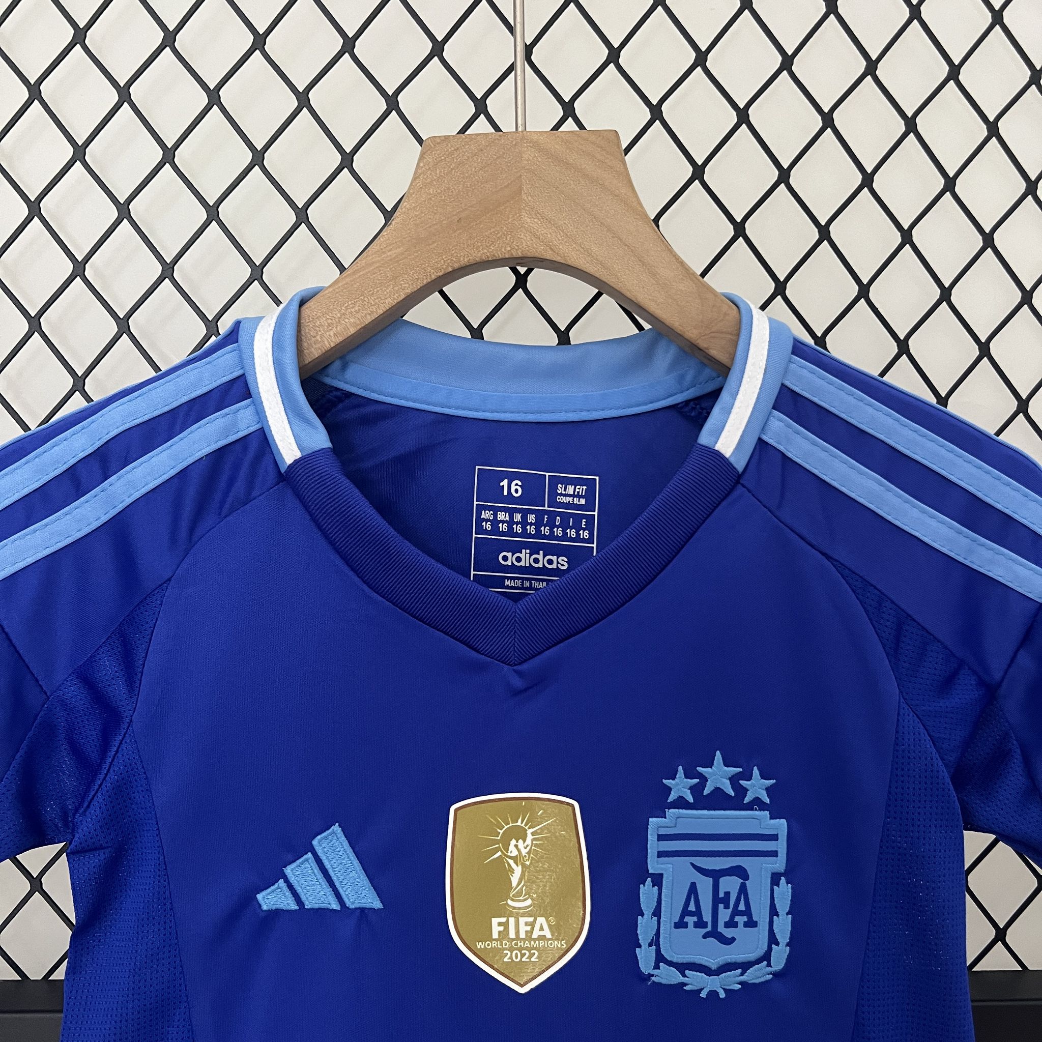 2024 Argentina Copa America Away Soccer Kids Kit Jersey+Shorts - view 4