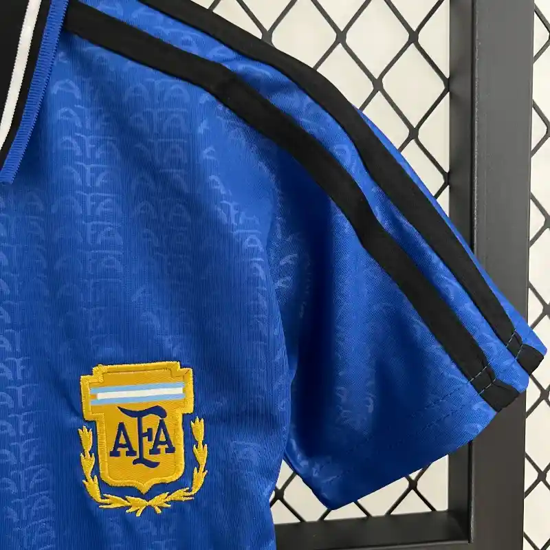 1994 Argentina World Cup Soccer Away Retro Kids Kit Jersey+Shorts - view 7