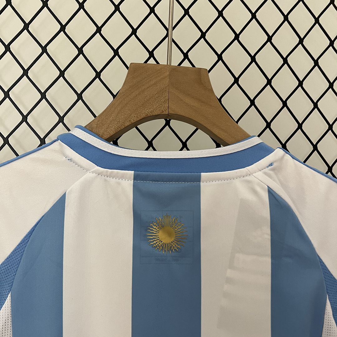 2023/24 Argentina Copa America Home Soccer Kids Kit Jersey+Shorts - view 4