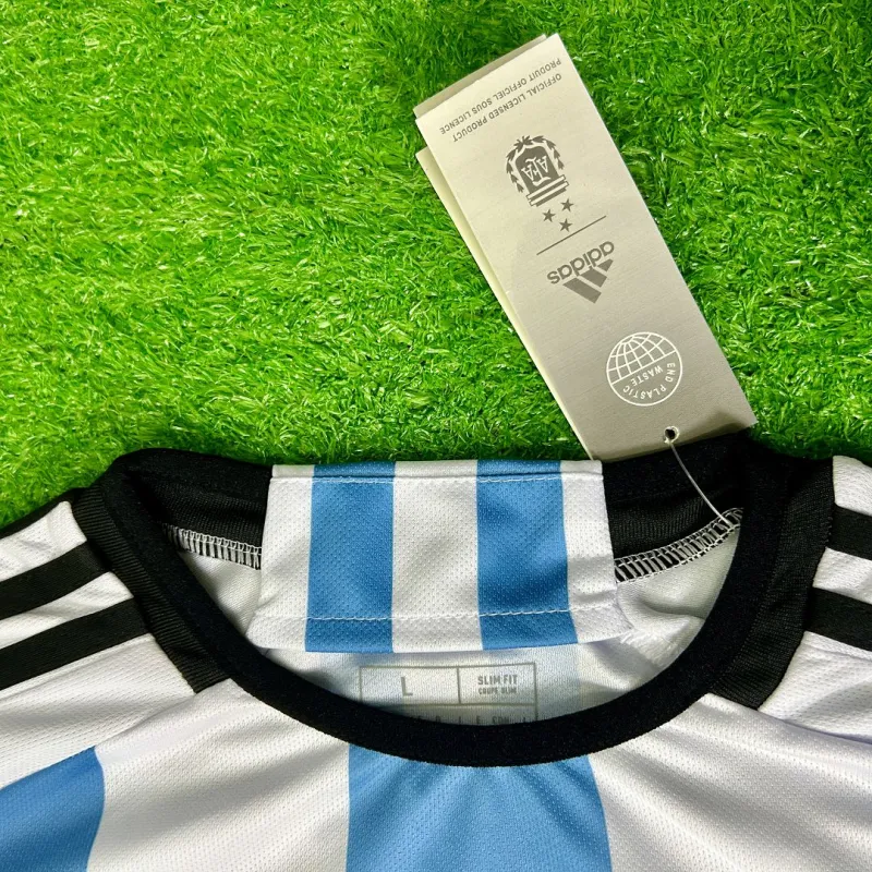 2022 Argentina World Cup Champion Edition 3 stars Home Jersey Print "Messi" - view 8