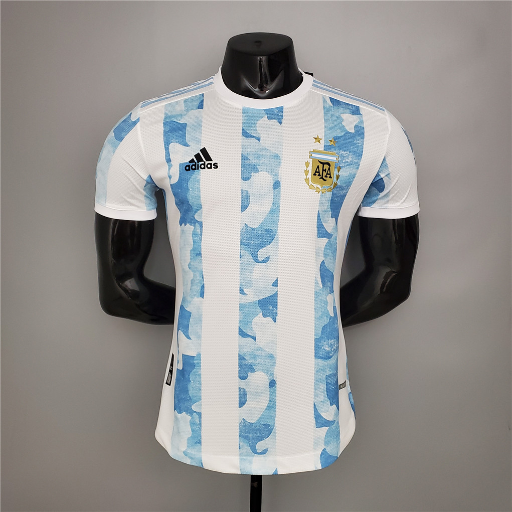 2020 Argentina Home Soccer Jersey Messi#10 With the Patches Player Version - view 6