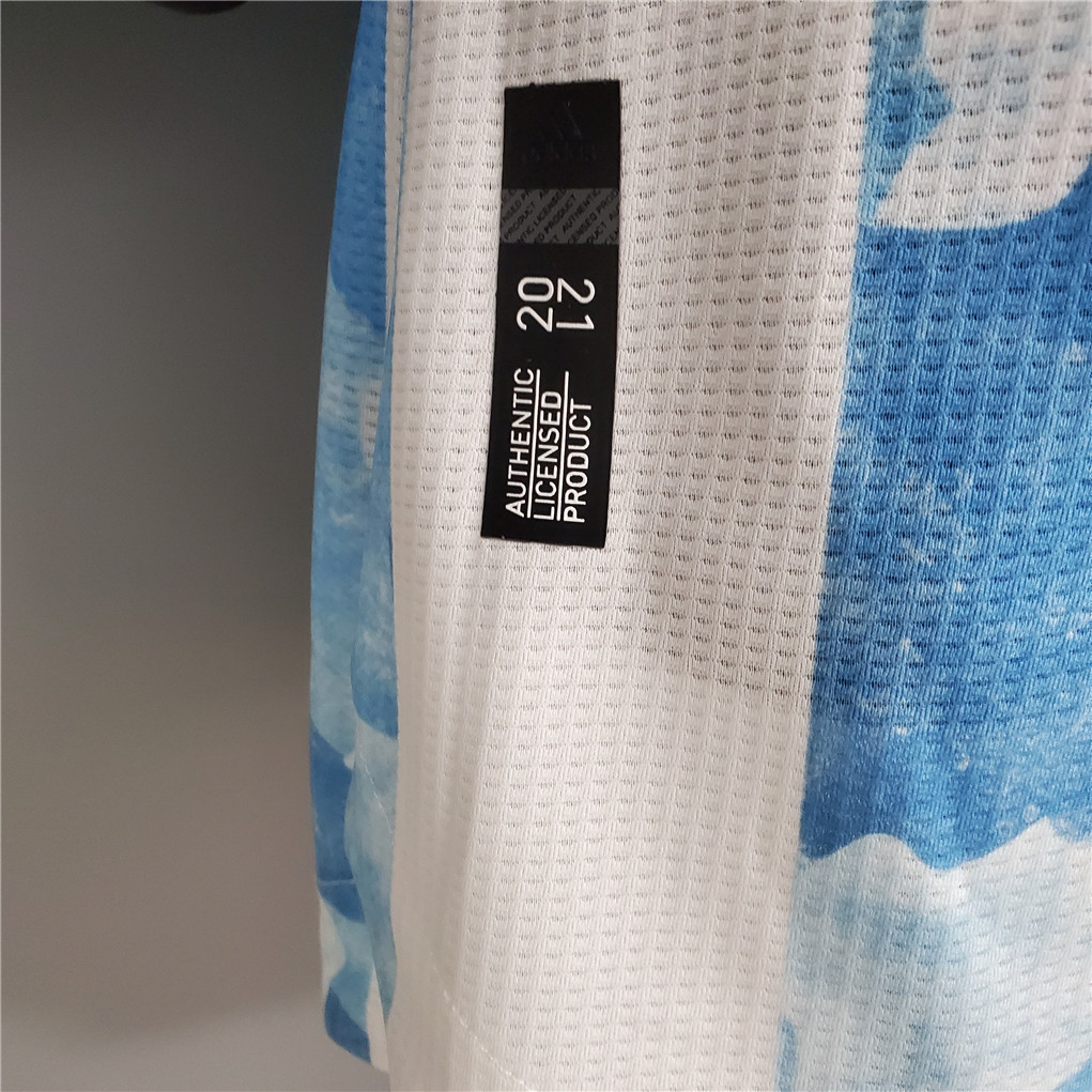 2020 Argentina Home Soccer Jersey Messi#10 With the Patches Player Version - view 9