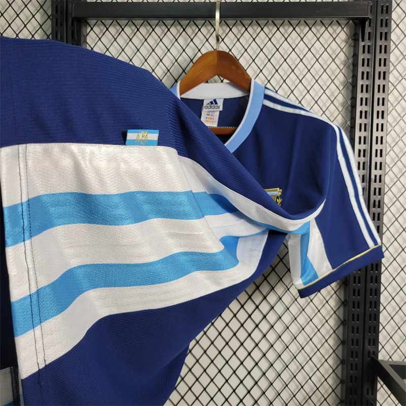 1998 Argentina World Cup Soccer Away Retro Jersey - view 12