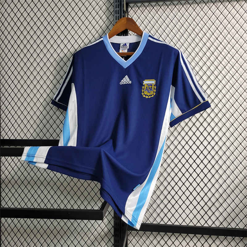 1998 Argentina World Cup Soccer Away Retro Jersey - view 6