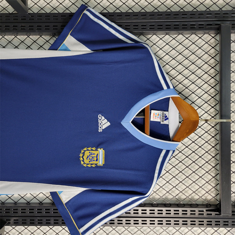 1998 Argentina World Cup Soccer Away Retro Jersey - view 9