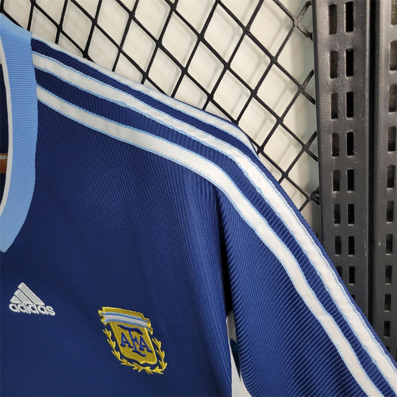 1998 Argentina World Cup Soccer Away Retro Jersey - view 11