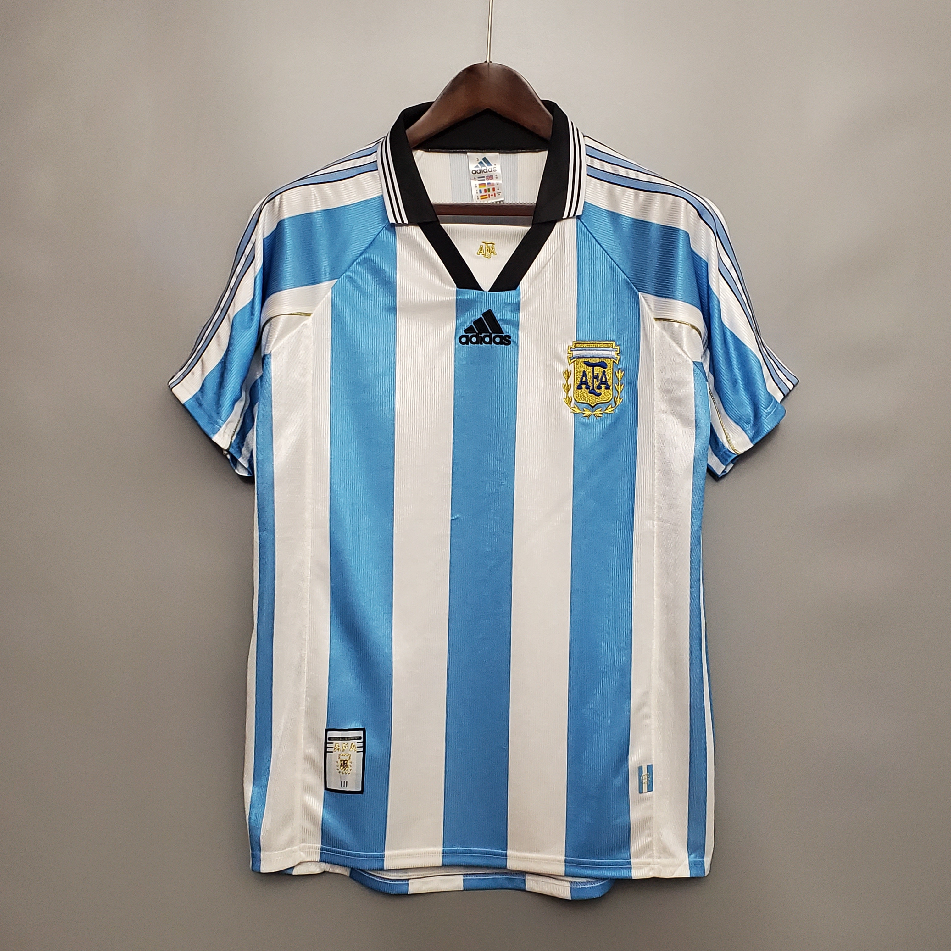 1998 Argentina World Cup Soccer Home Retro Jersey