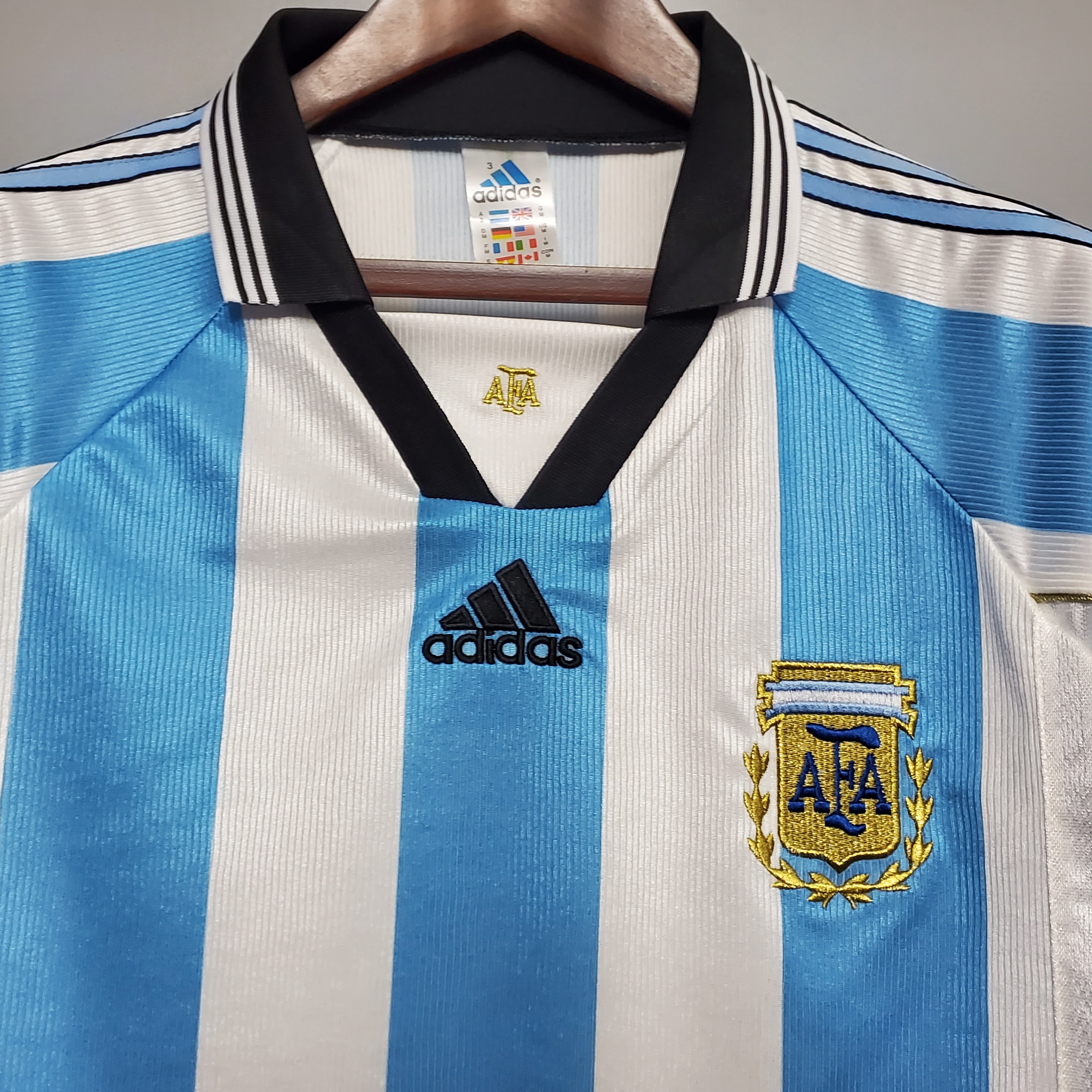 1998 Argentina World Cup Soccer Home Retro Jersey - view 11