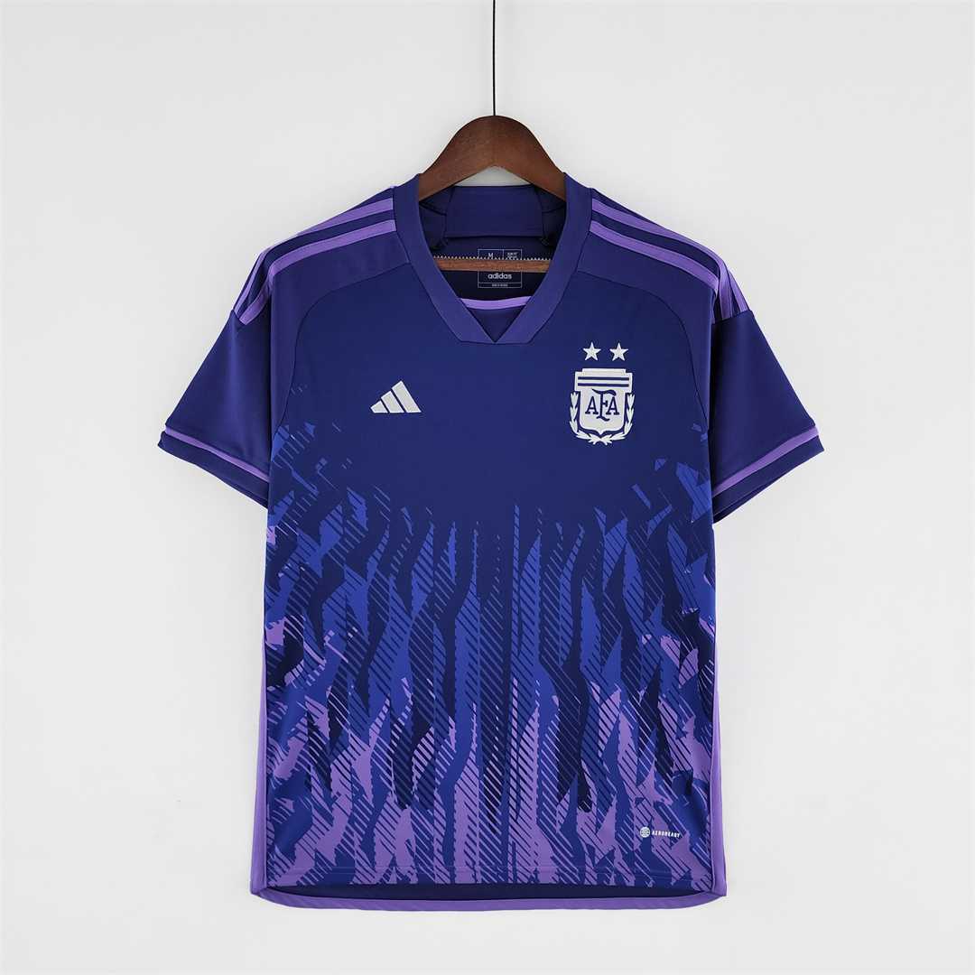 2022 Argentina World Cup Soccer Away Jersey Fan Version