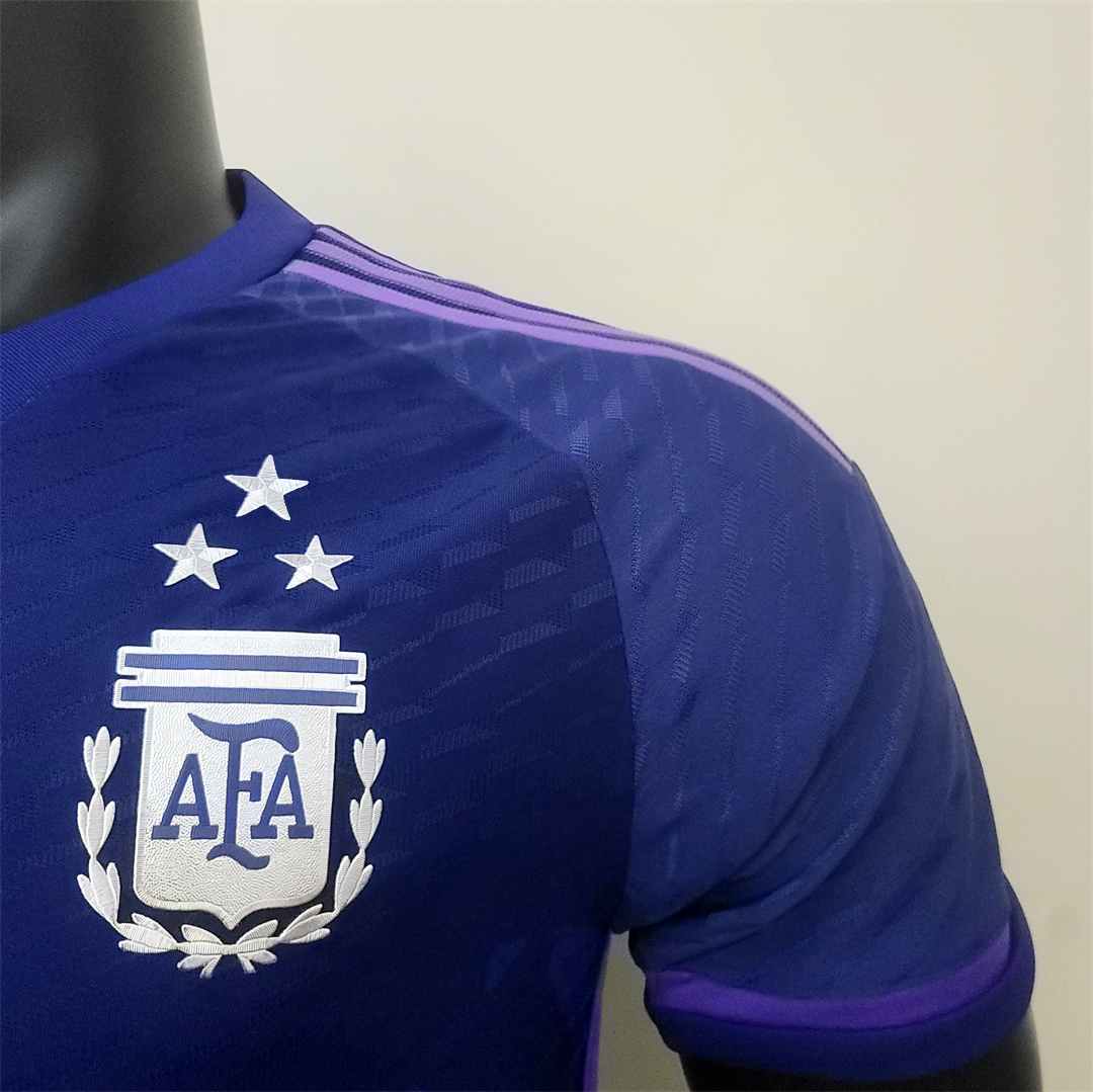 2022 Argentina World Cup Champion Edition 3 stars Away Jersey Player Version - view 4