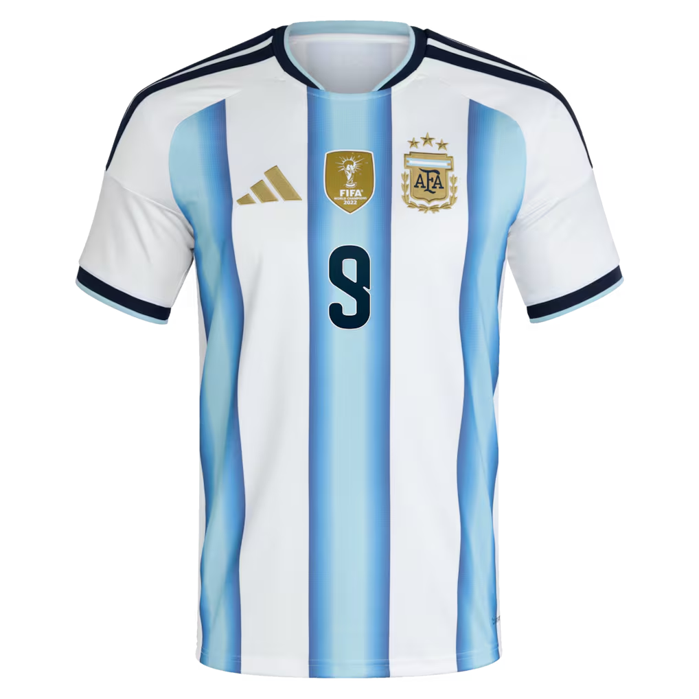 Argentina adidas Home Shirt 2026 with J. Alvarez  9 printing - view 3