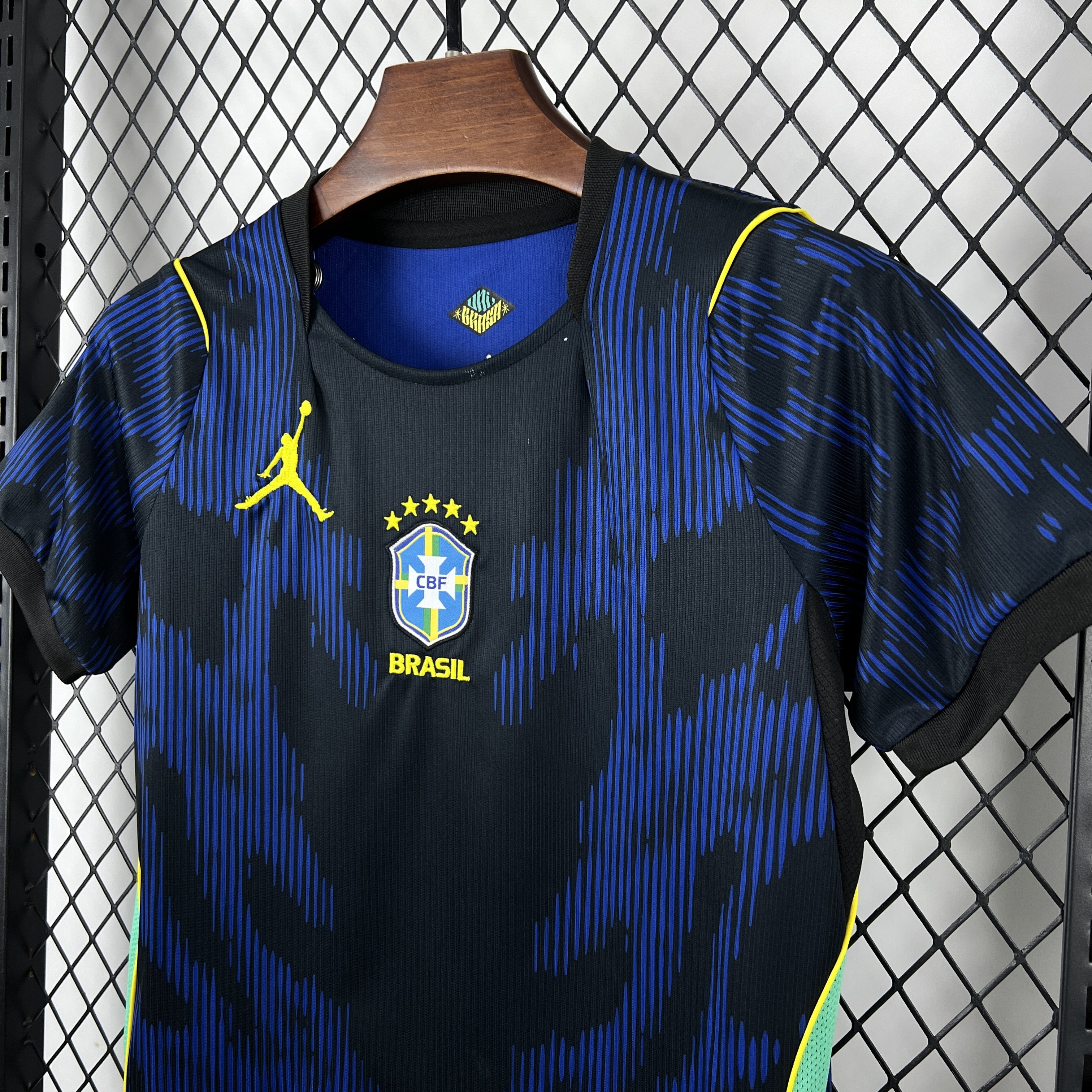 2026 Brazil Away World Cup Football Kids Kit Jersey+Shorts - view 3