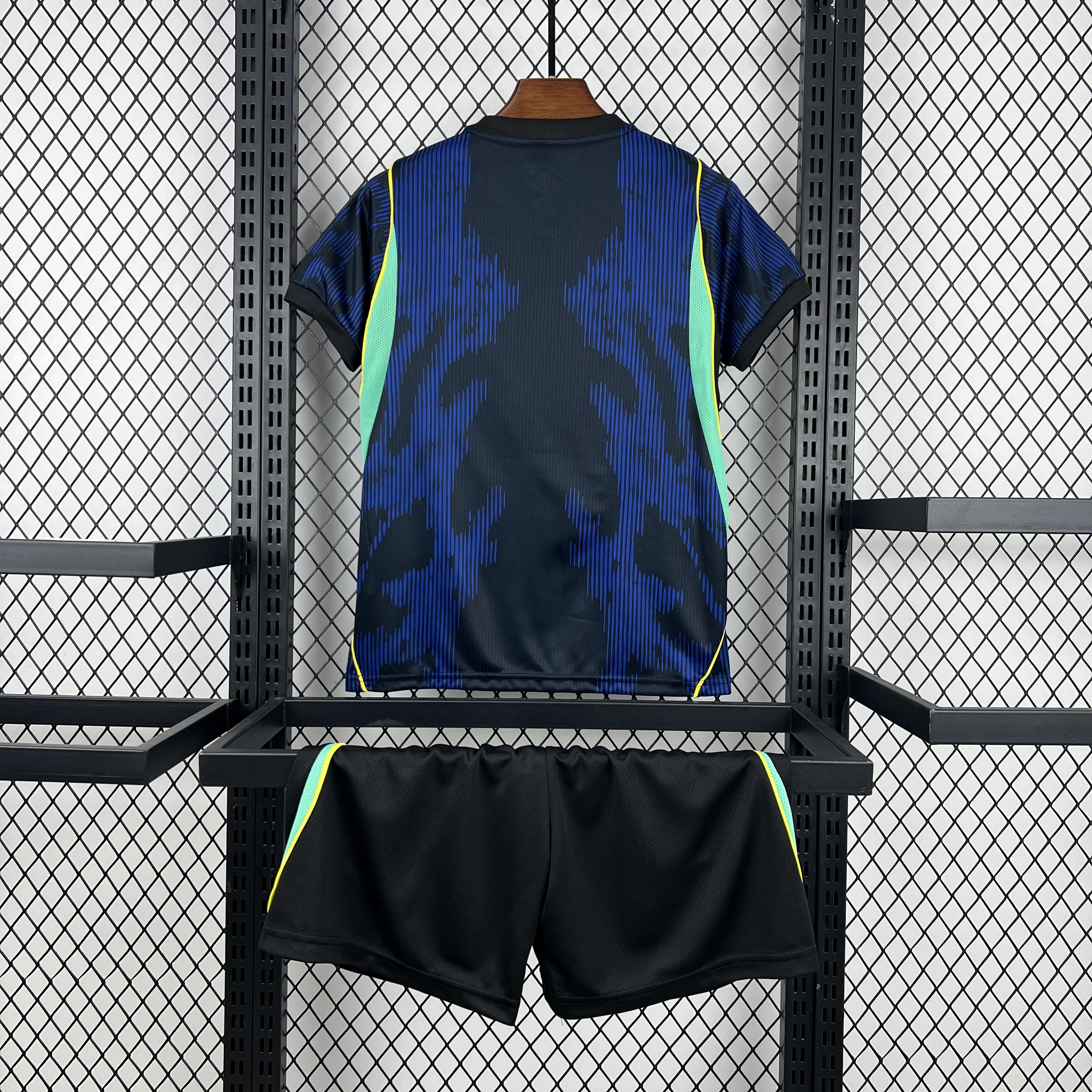 2026 Brazil Away World Cup Football Kids Kit Jersey+Shorts - view 4