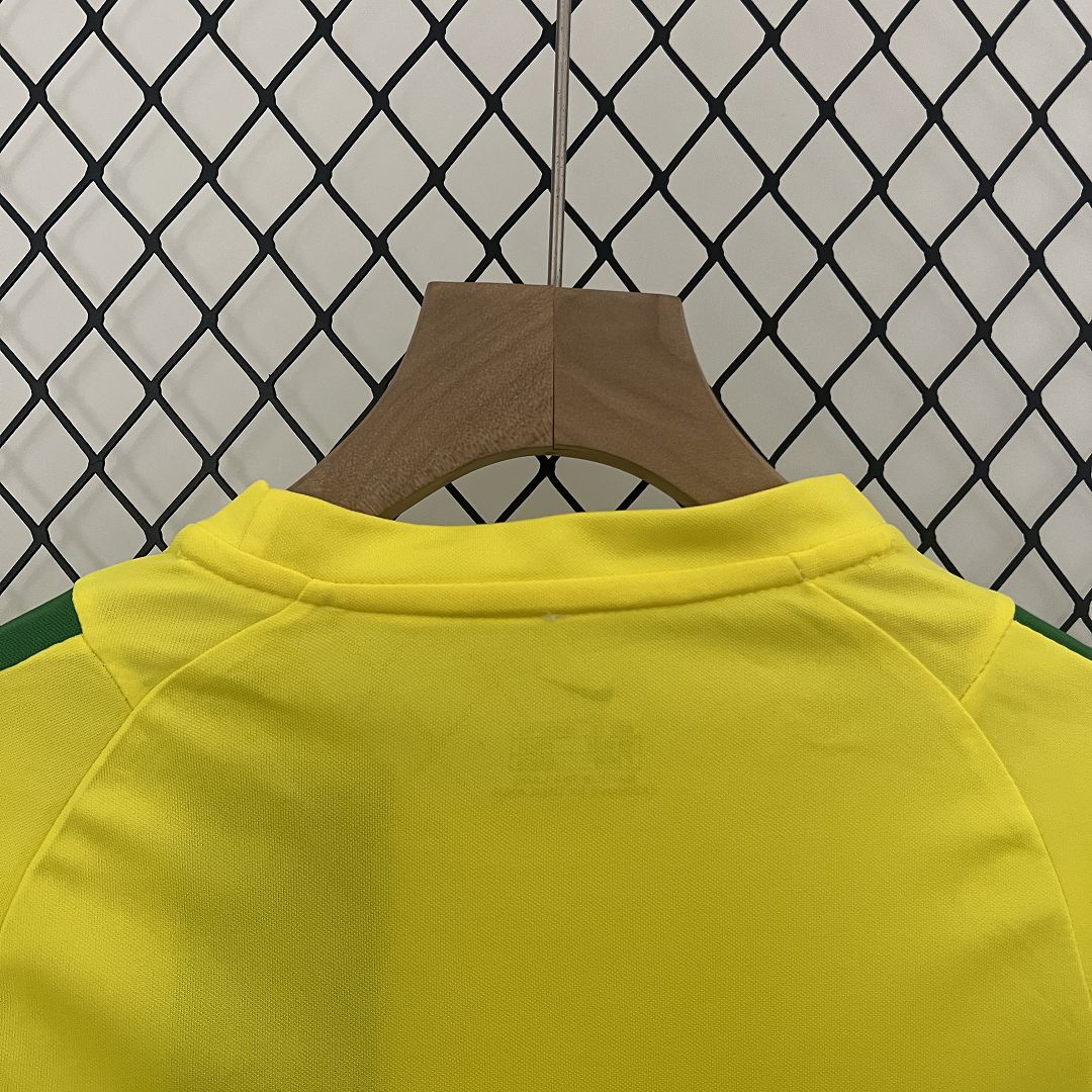 2002 Brazil World Cup Home Retro Kids Kit Jersey+Shorts - view 5