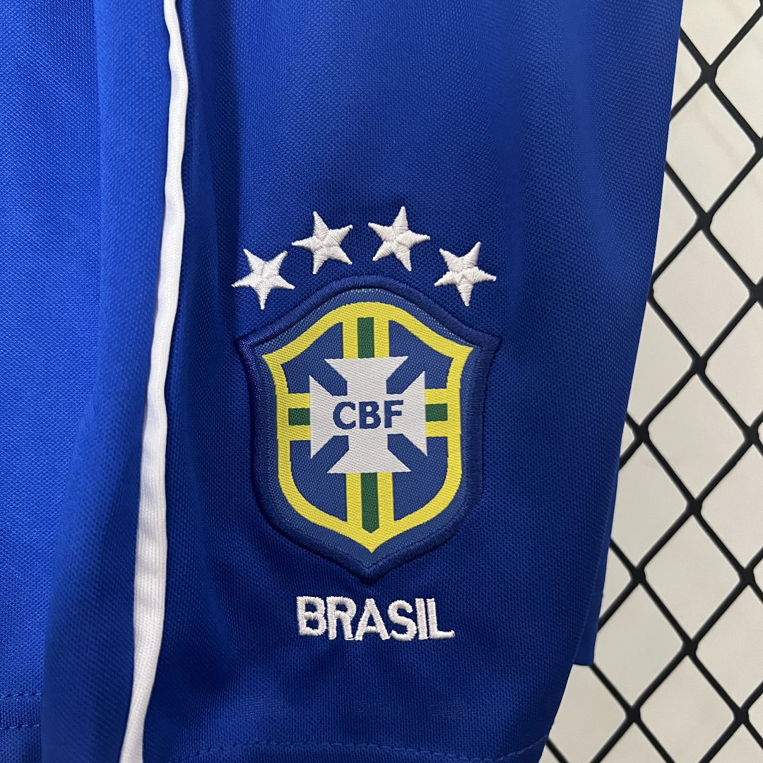 2002 Brazil World Cup Home Retro Kids Kit Jersey+Shorts - view 7