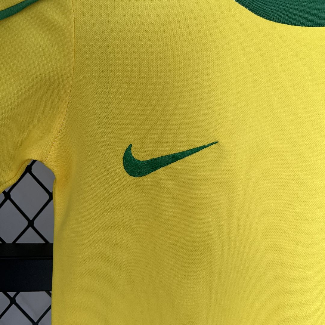 1998 Brazil World Cup Home Retro Jersey Kids Kit +Shorts - view 6