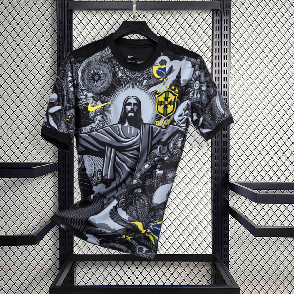 2024 Brazil Christ the Redeemer Special Kit Shirt Football