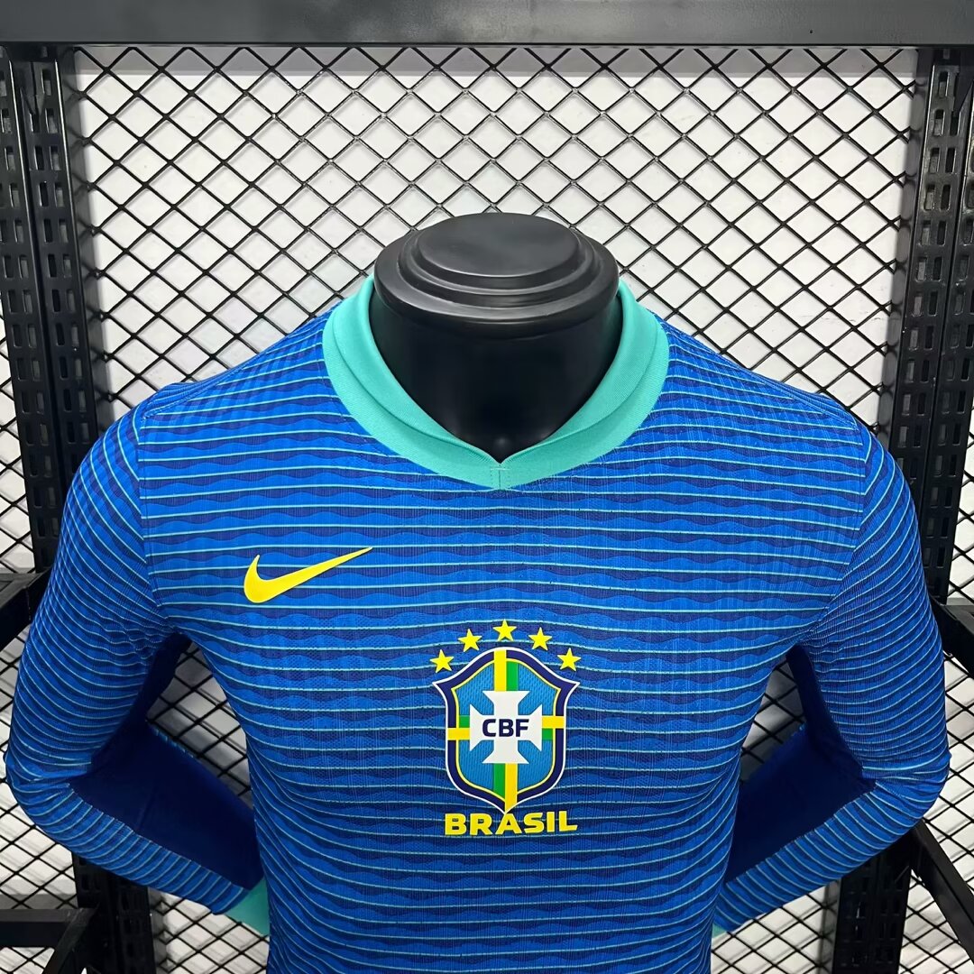 2024 Brazil Copa America Away Football Jersey Long Sleeve Player Version - view 3