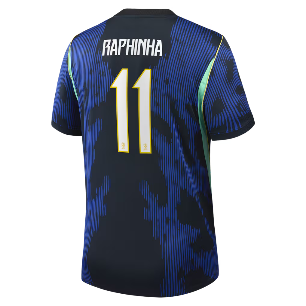 Raphinha Brazil National Team Jordan Brand 2026 Away Stadium Replica Jersey - Blue - view 3