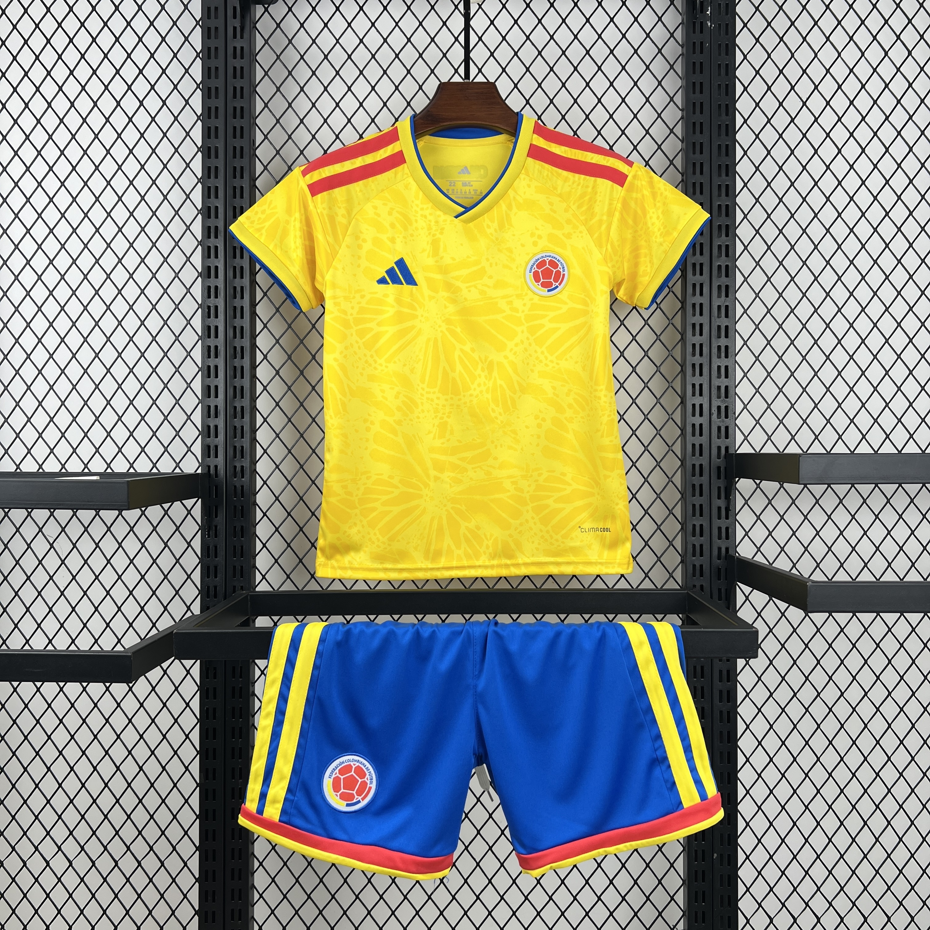 2026 Colombia Home World Cup Soccer Kids Kit Jersey+Shorts