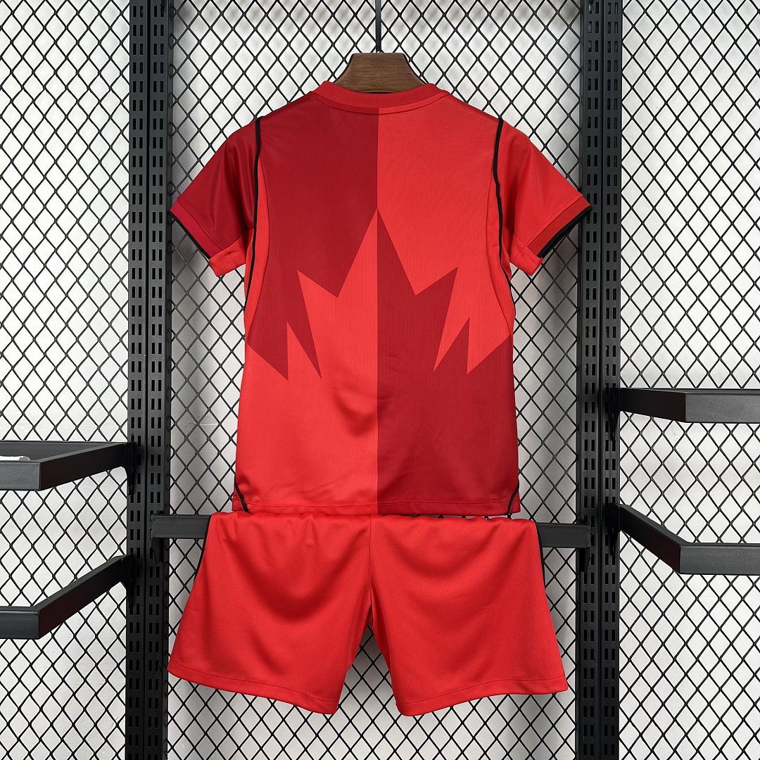2026 Canada Home World Cup Soccer Kids Kit Jersey+Shorts - view 4