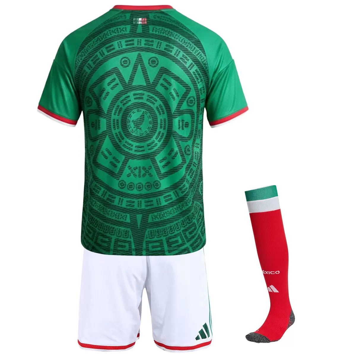 2026 Mexico World Cup Home Kids Full Kit Jersey+Shorts+Socks - view 3