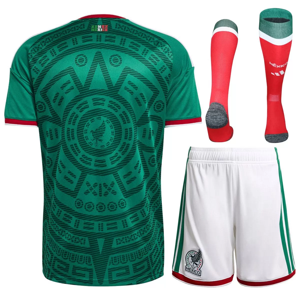 2026 Mexico World Cup Home Soccer Full Kit Jersey+Shorts+Socks - view 3