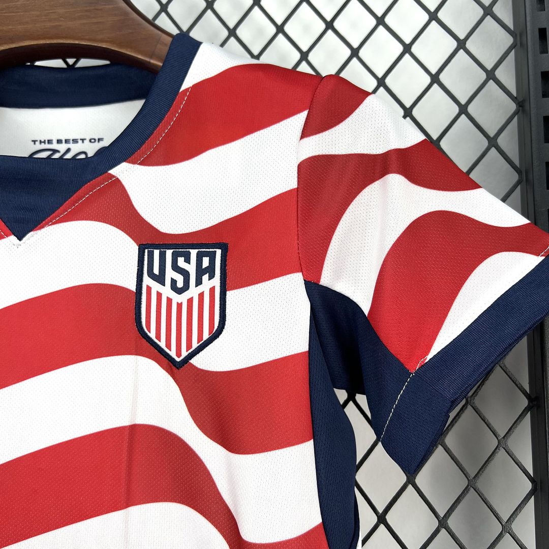 2026 USMNT Home World Cup Soccer Kids Kit Jersey+Shorts - view 5