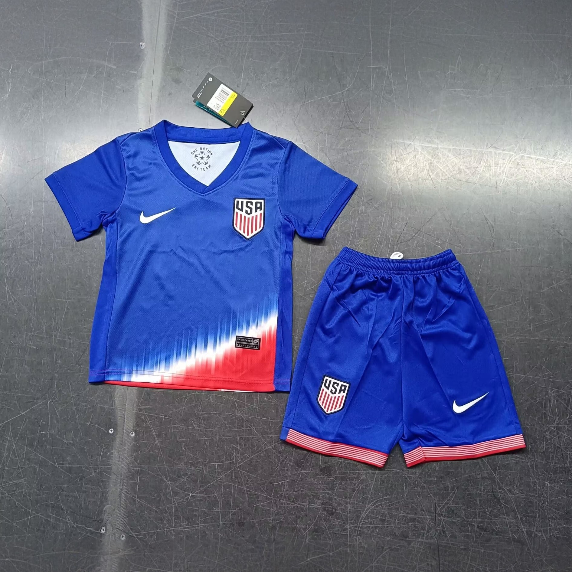 2024 USMNT Copa America Away Soccer Kids Kit Jersey+Shorts