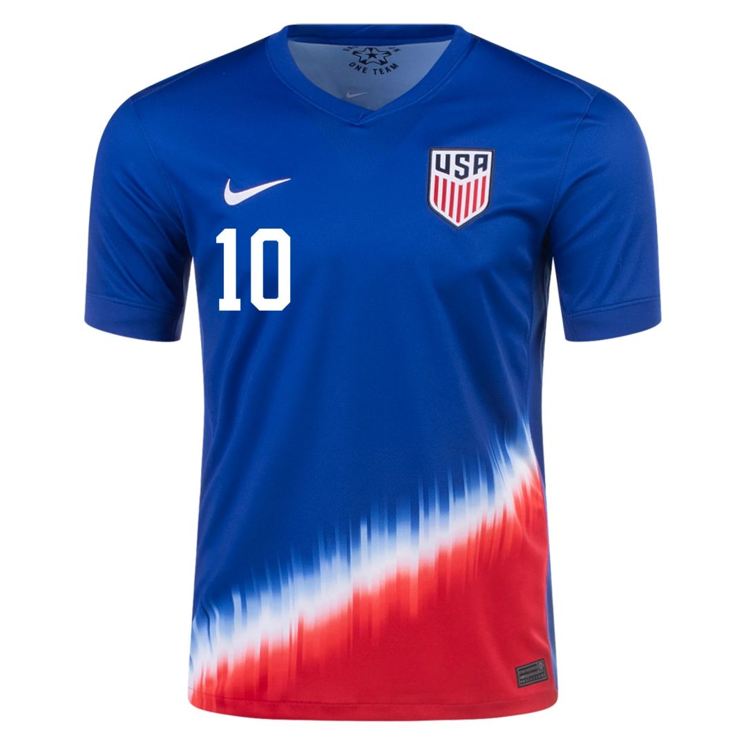Pulisic #10  USMNT Copa America Away Soccer Jersey 2024 - view 3