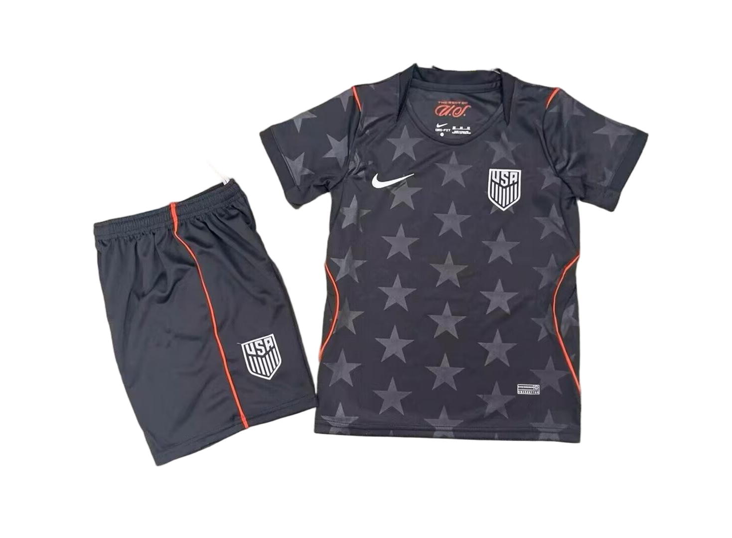 2026 USMNT Away World Cup Soccer Kids Kit Jersey+Shorts