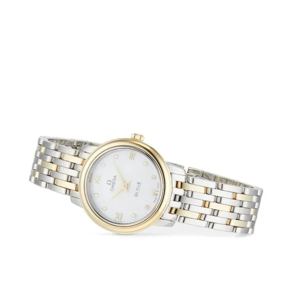 Omega De Ville Women Quartz Mother of Pearl 18ct Yellow Gold Watch O42420246055001 - gallery