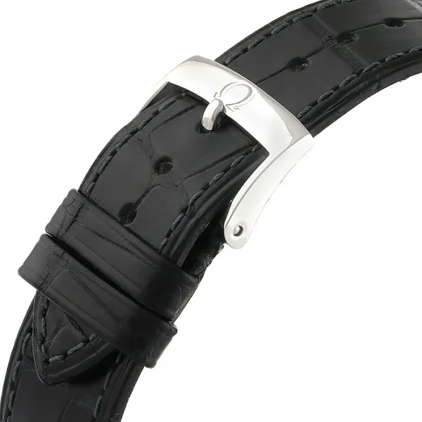 Omega De Ville Men Automatic Silver Leather Watch O42413402002001 - gallery