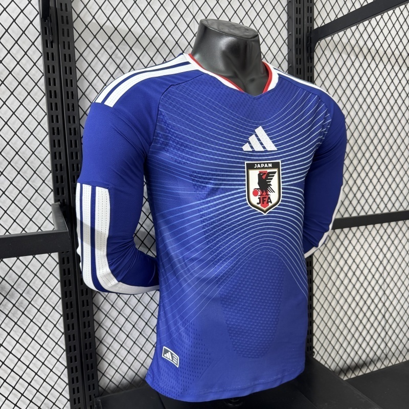 2026 Japan World Cup Home Soccer Jersey Player Edition Long Sleeve - view 4
