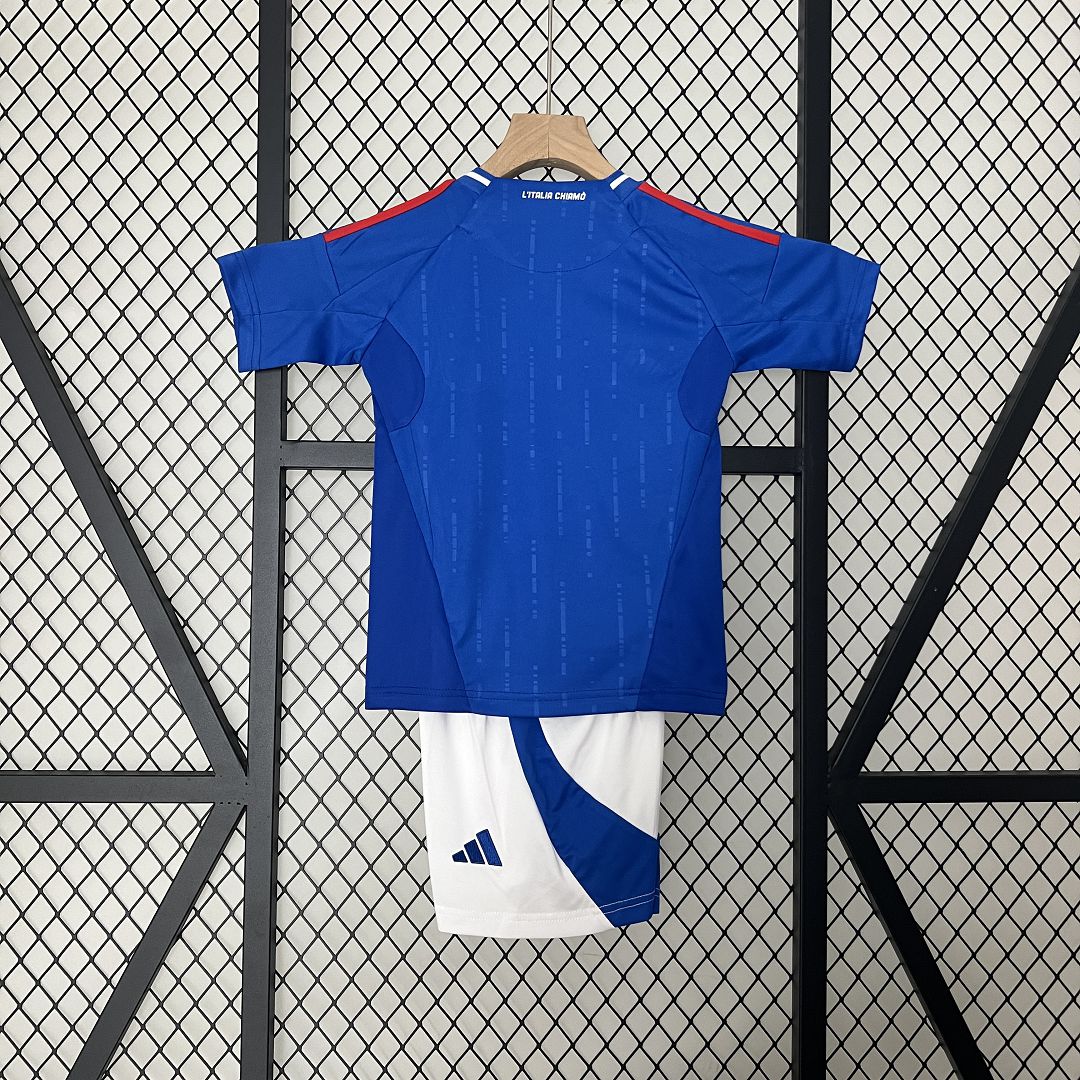 2024 Italy Euro Cup Home Kids Kit Jersey+Shorts - view 3