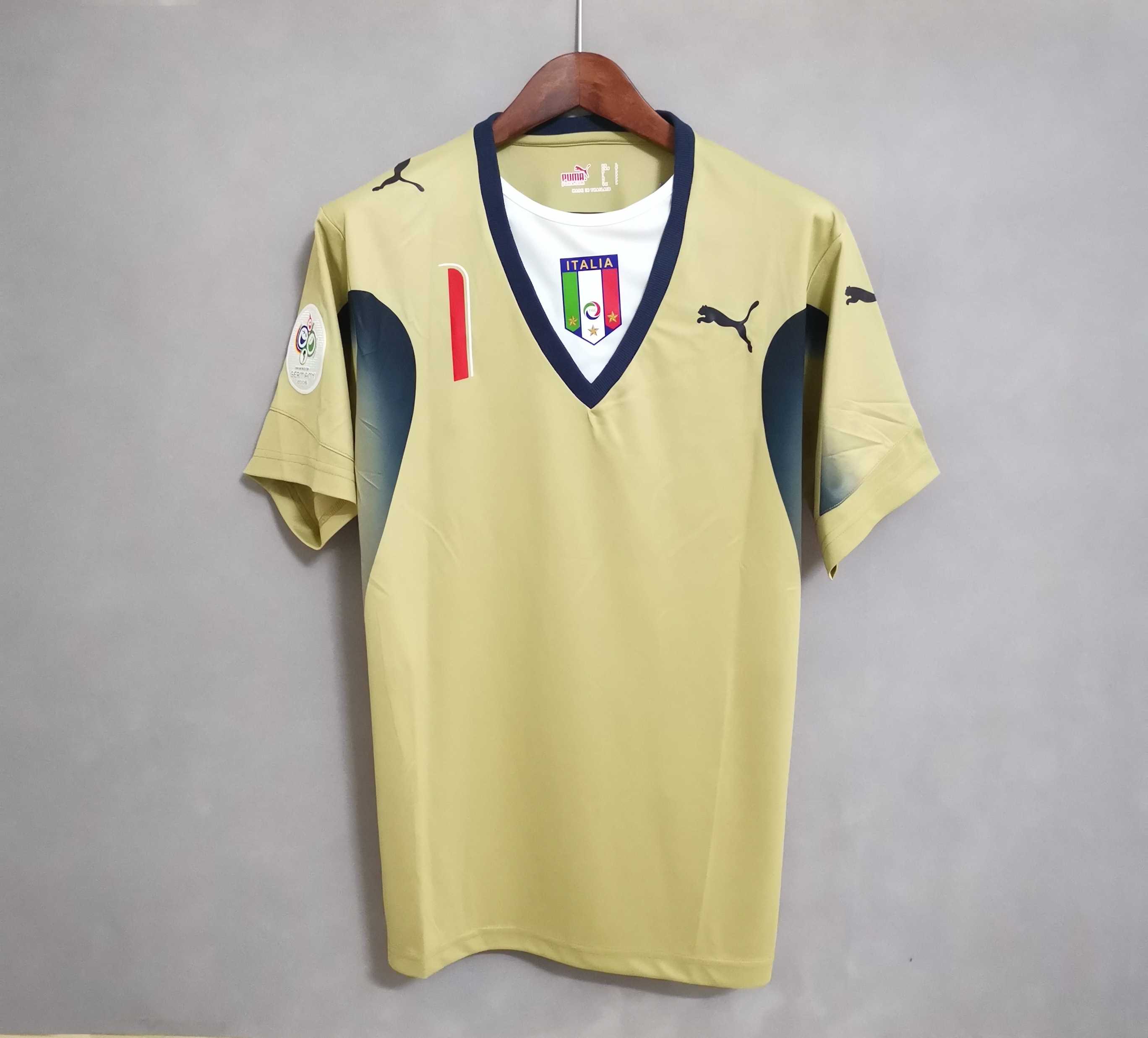 2006 Italy Home World Cup Goalkeeper Retro Jersey